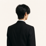 運営者しいのアバター（後ろ姿）